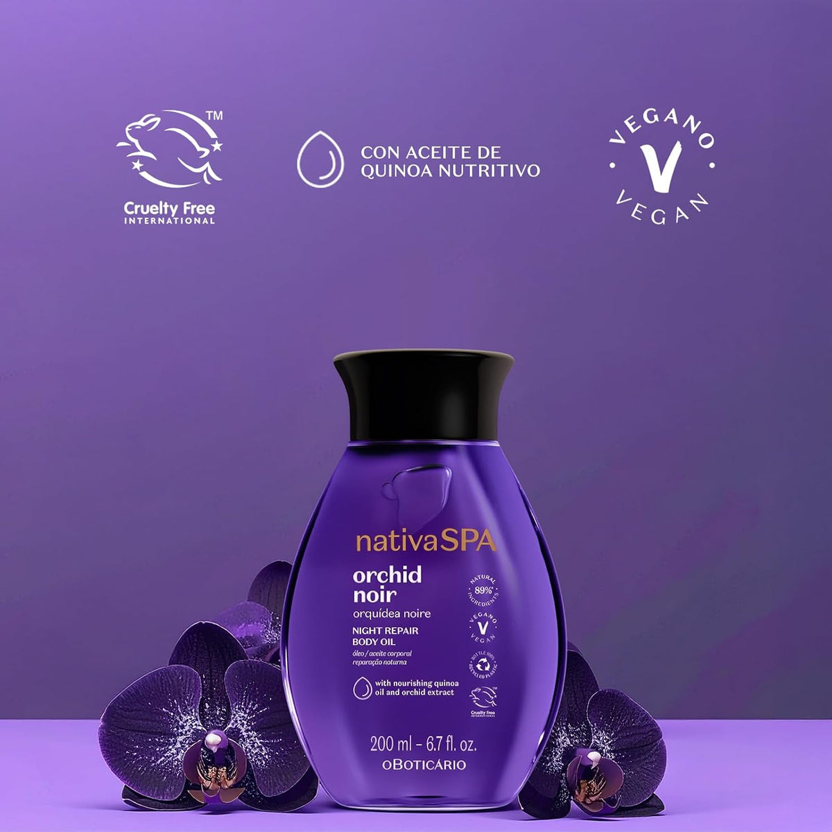 Aceite Corporal Orquídea Negra, vista 2