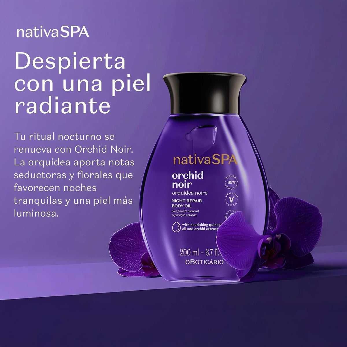 Aceite Corporal Orquídea Negra, vista 3