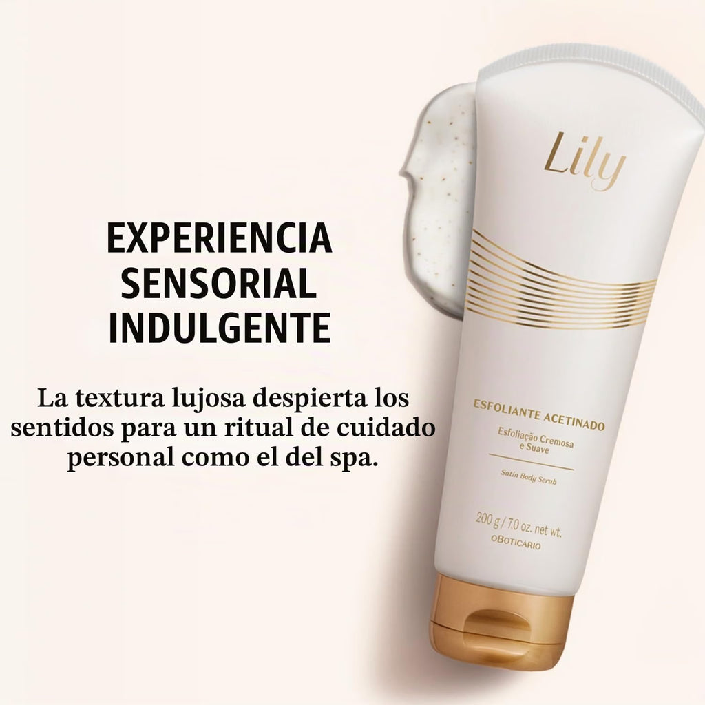 Exfoliante hidratante Lily Satin, 200 g