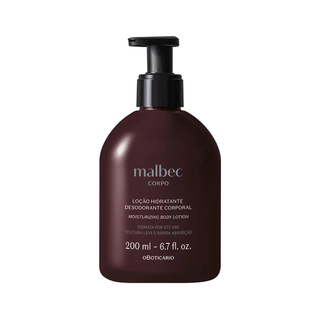 Loción hidratante corporal masculina 200 ml Malbec Club