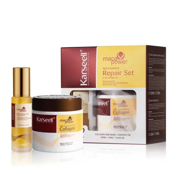 Kit Reparador Para Cabello Seco y Dañado Mascarilla y Aceite