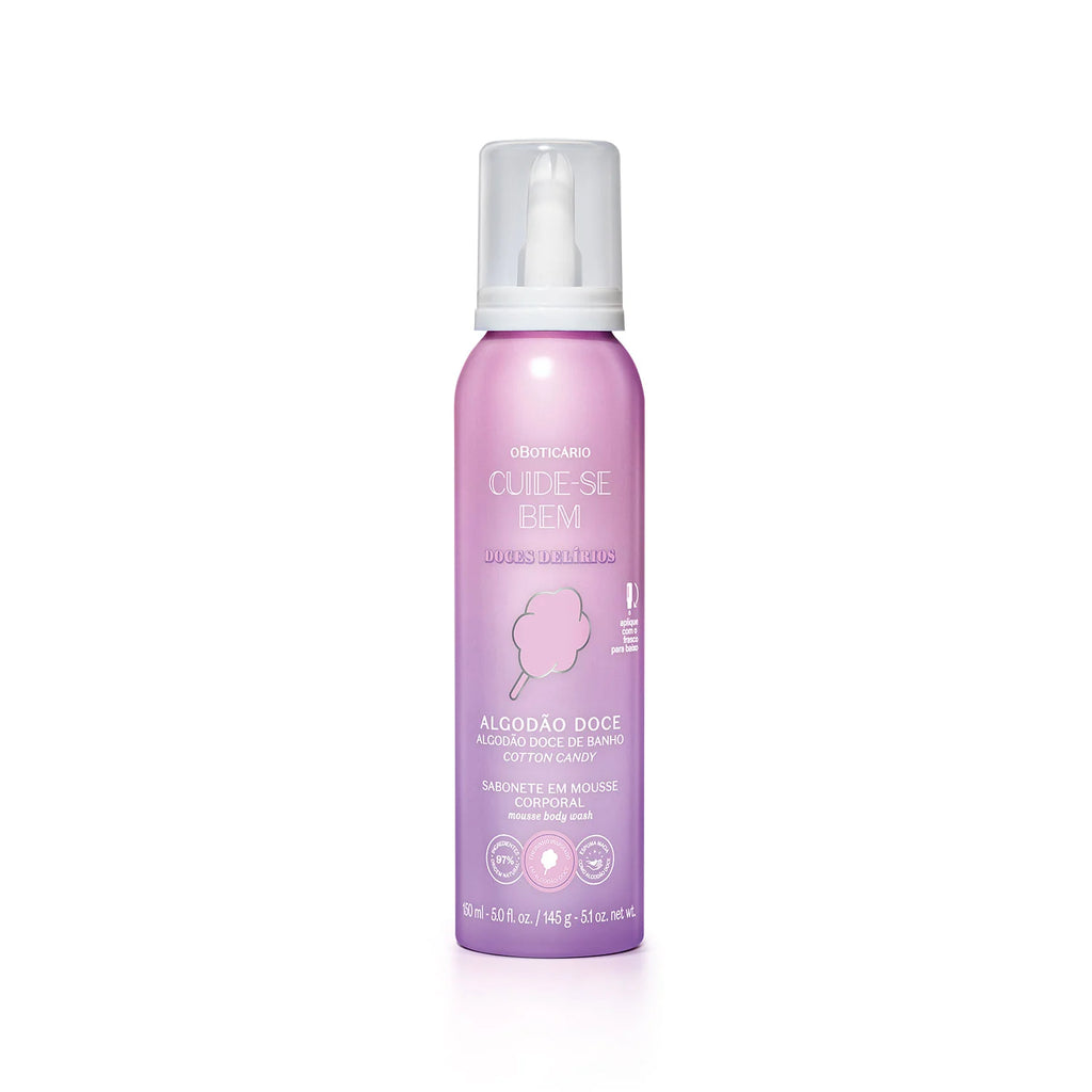 JABON CORPORAL EN MOUSSE ALGODON DULCE CUIDE-SE BEM